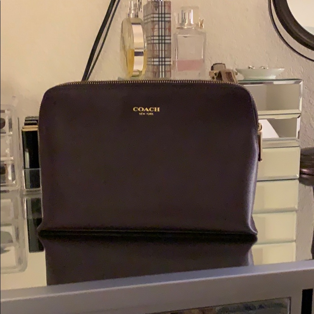 Coach Plum Toiletry & Makeup Bag/Clutch